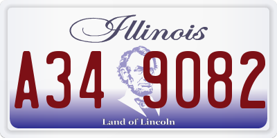 IL license plate A349082
