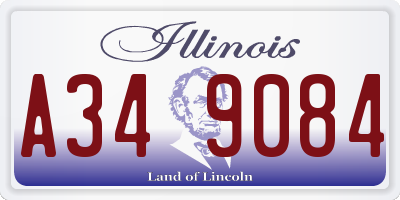 IL license plate A349084