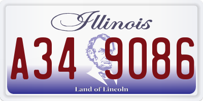 IL license plate A349086