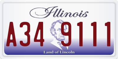 IL license plate A349111