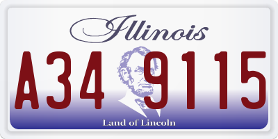 IL license plate A349115