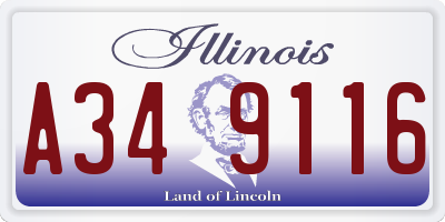 IL license plate A349116
