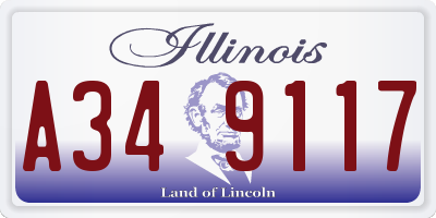 IL license plate A349117