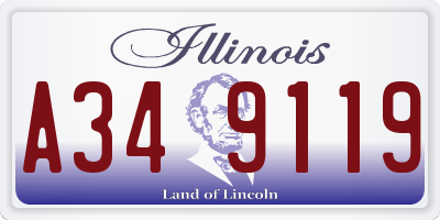 IL license plate A349119