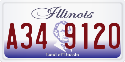 IL license plate A349120