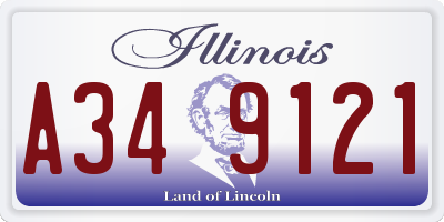IL license plate A349121