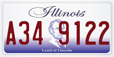 IL license plate A349122