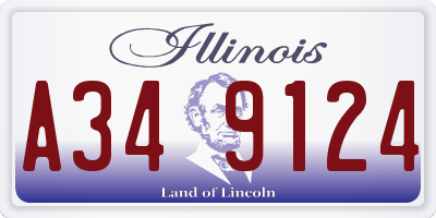 IL license plate A349124