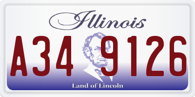 IL license plate A349126