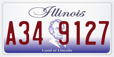 IL license plate A349127