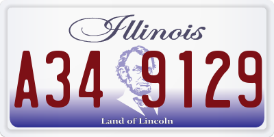 IL license plate A349129