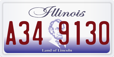IL license plate A349130