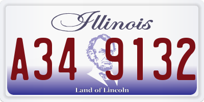 IL license plate A349132