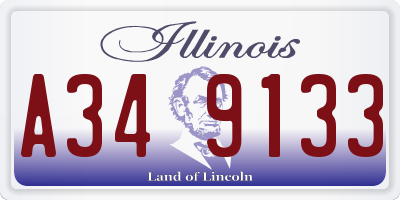 IL license plate A349133