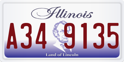 IL license plate A349135