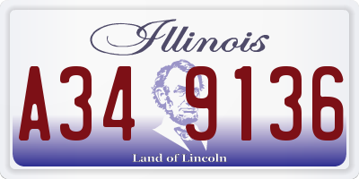 IL license plate A349136
