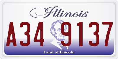 IL license plate A349137