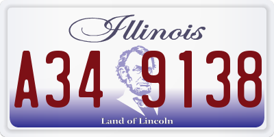IL license plate A349138