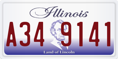 IL license plate A349141