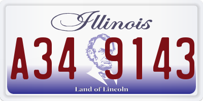IL license plate A349143