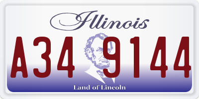 IL license plate A349144