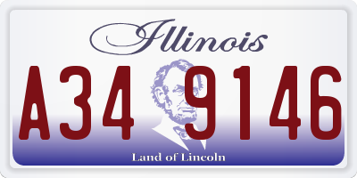 IL license plate A349146