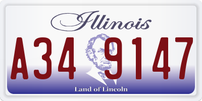 IL license plate A349147