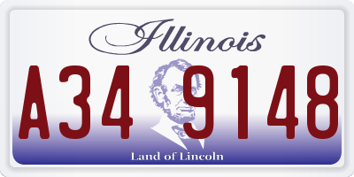 IL license plate A349148