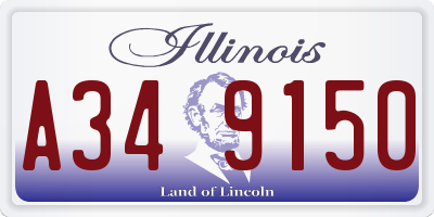 IL license plate A349150