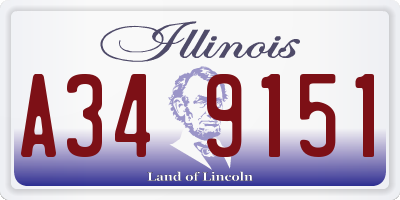 IL license plate A349151