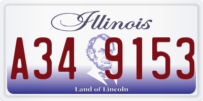 IL license plate A349153