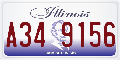 IL license plate A349156