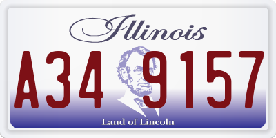 IL license plate A349157