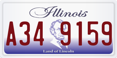 IL license plate A349159
