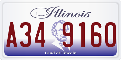 IL license plate A349160