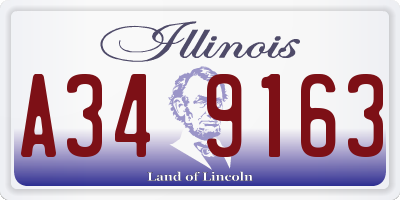 IL license plate A349163