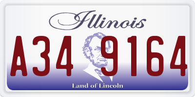 IL license plate A349164