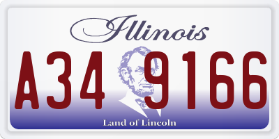 IL license plate A349166