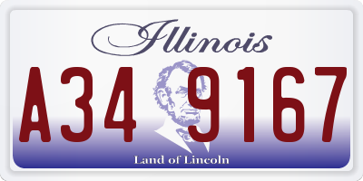 IL license plate A349167