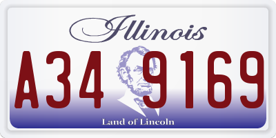 IL license plate A349169