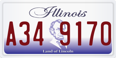 IL license plate A349170