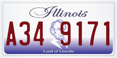 IL license plate A349171