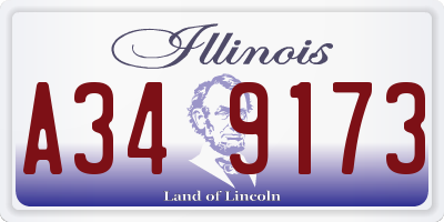 IL license plate A349173