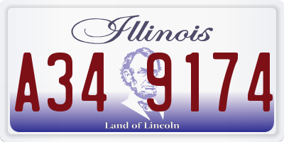 IL license plate A349174