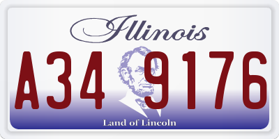 IL license plate A349176