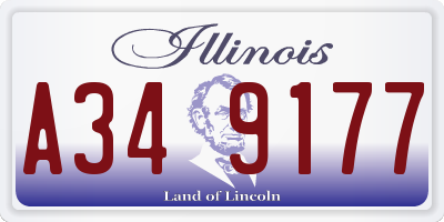 IL license plate A349177