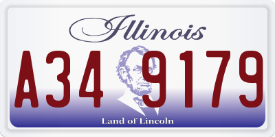 IL license plate A349179