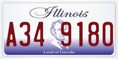 IL license plate A349180