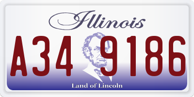 IL license plate A349186