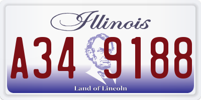 IL license plate A349188